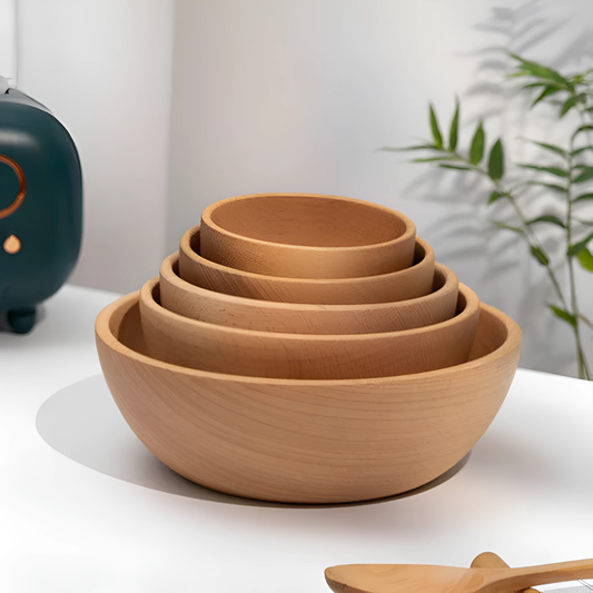 Artisanal Wooden Salad Bowl by Casa & Beyond