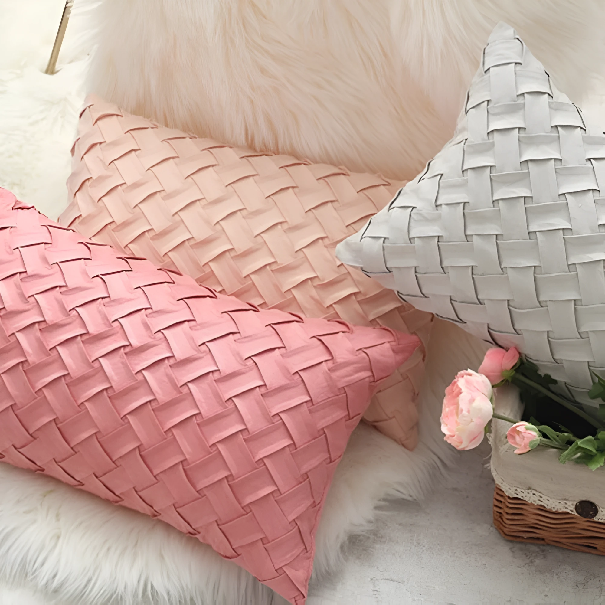Premium Woven Cushion Covers by Casa & Beyond