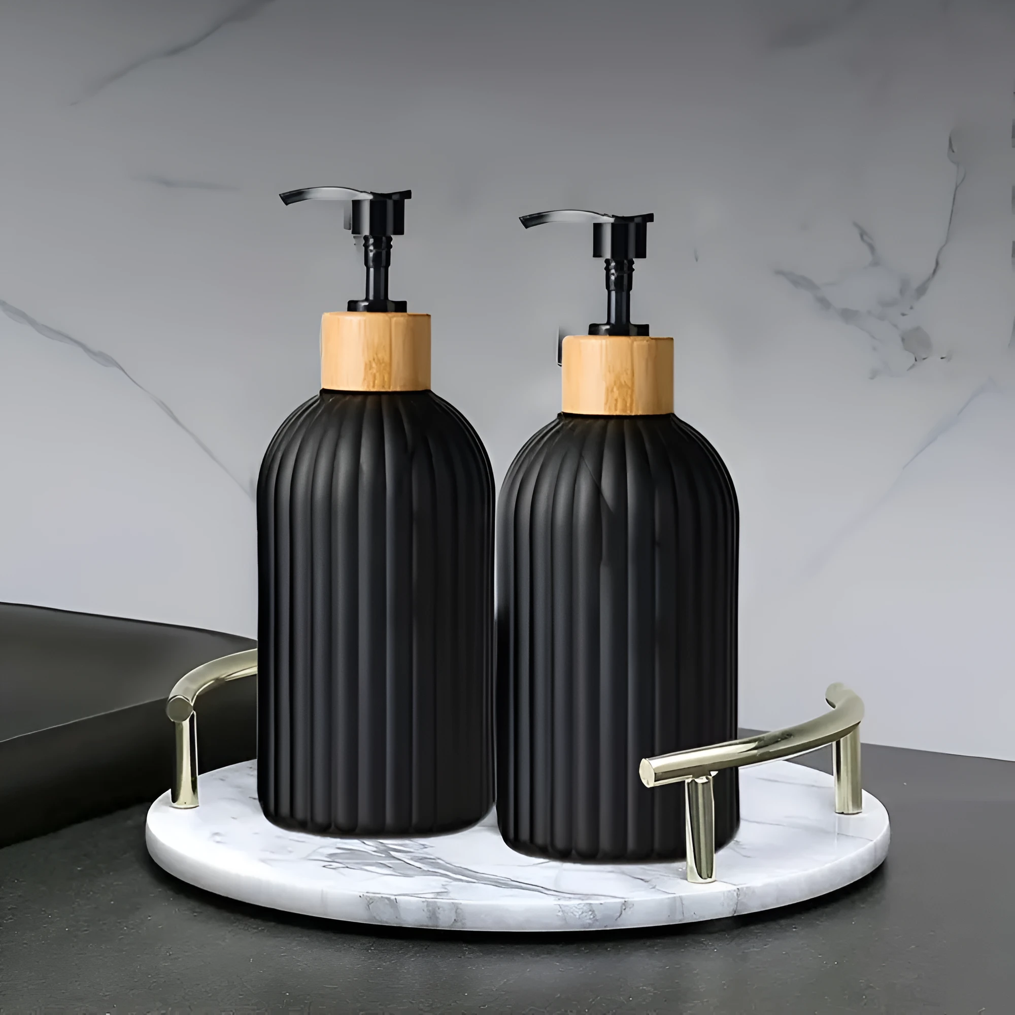 Minimalist Bamboo Pump Soap Dispenser by Casa & Beyond