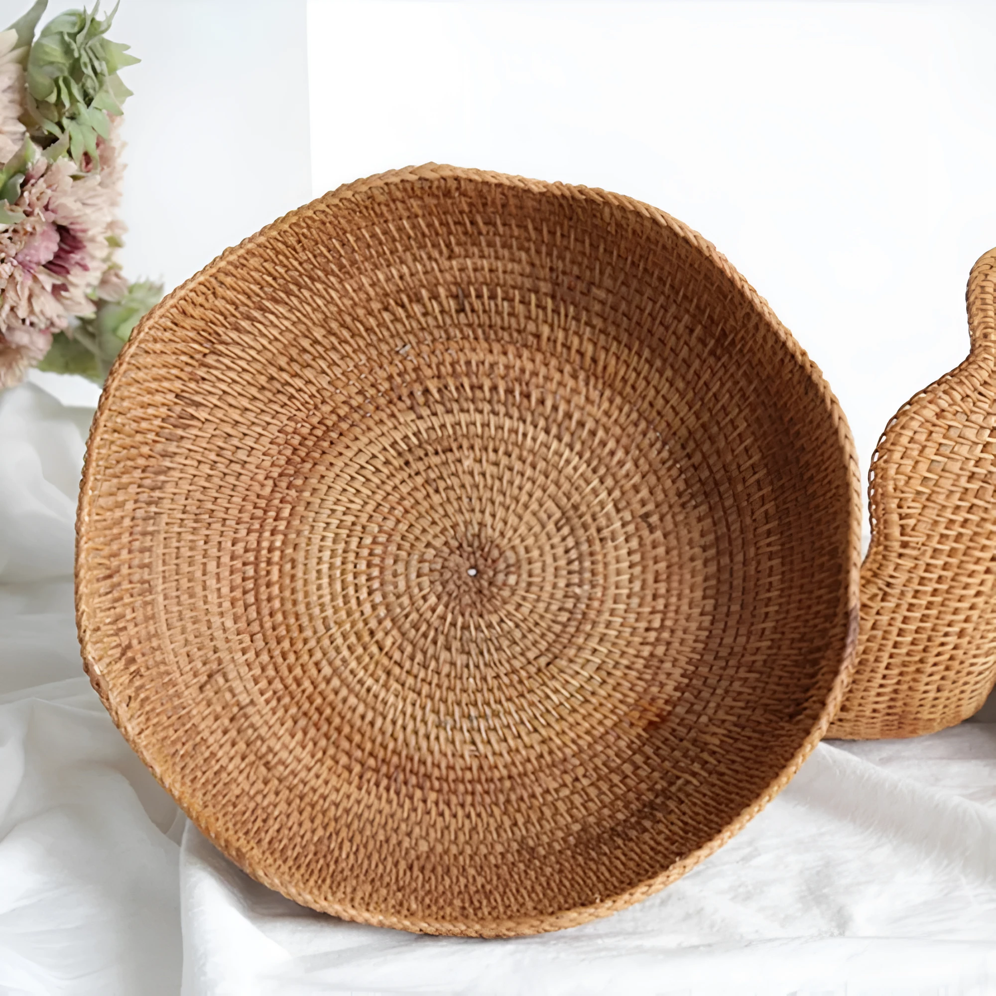 Natural Rattan Handwoven Fruit Basket by Casa & Beyond
