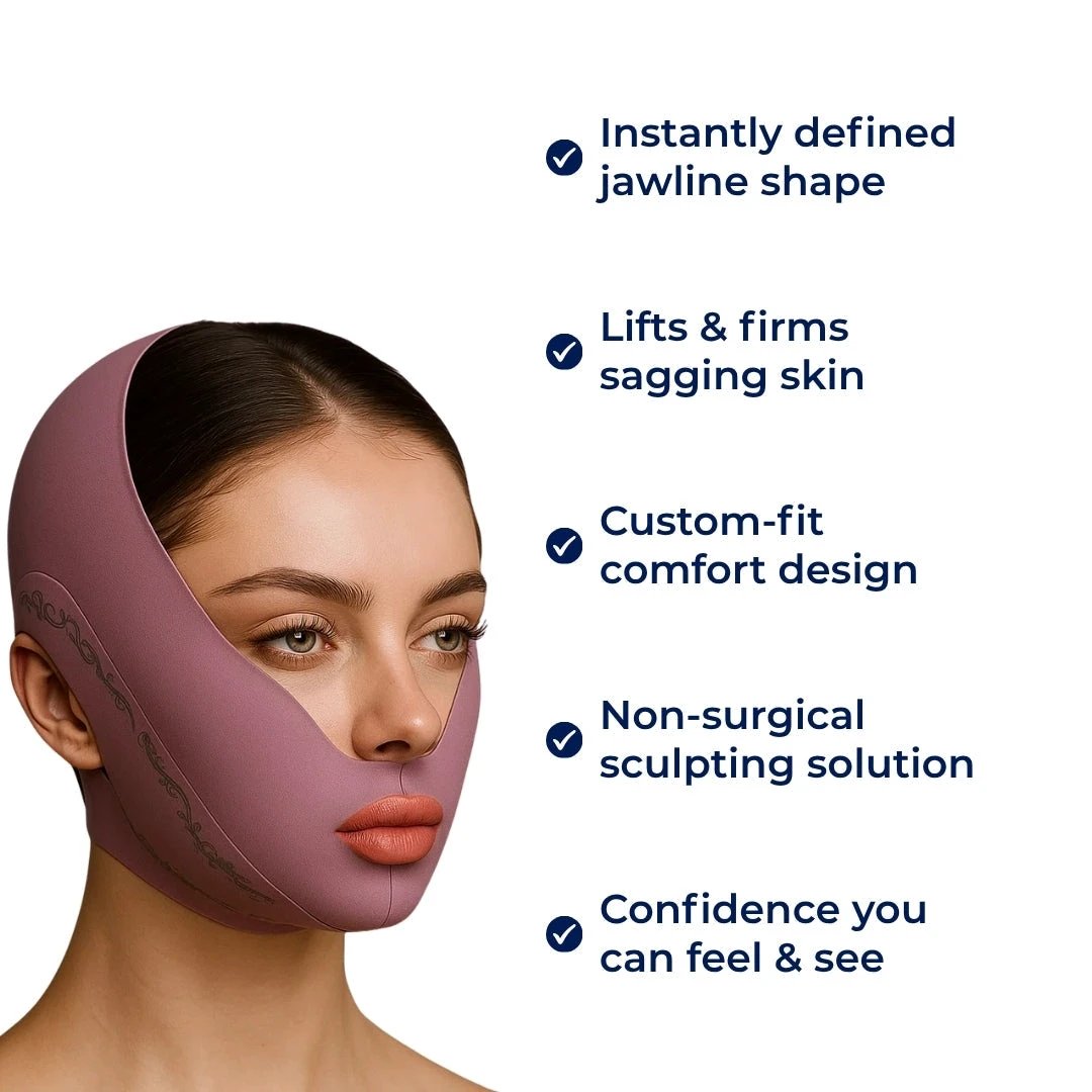 Jawline Sculpting – Breathable Stretch Fabric – Lifts Sagging Skin – Firms and Defines V-Line Face Bowlift by Bowlift