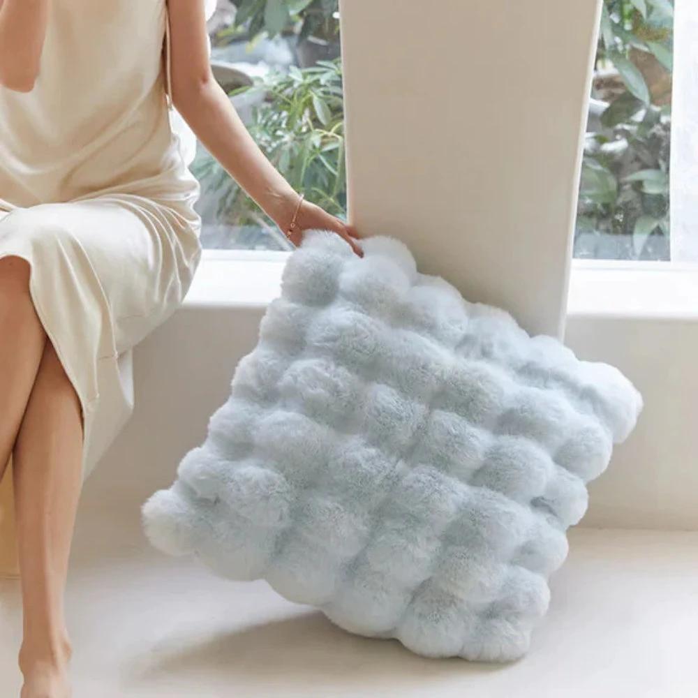 Rabbit Faux Fur Cushion by Casa & Beyond