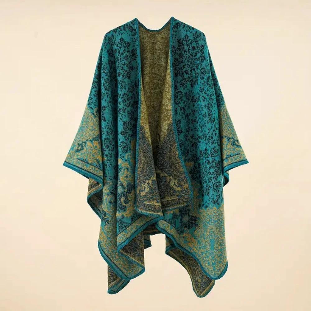 Baroque Pattern Warm Blanket Shawl by Casa & Beyond