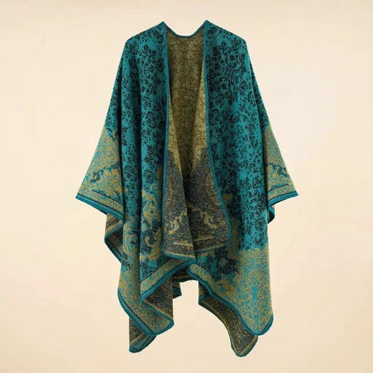 Baroque Pattern Warm Blanket Shawl by Casa & Beyond