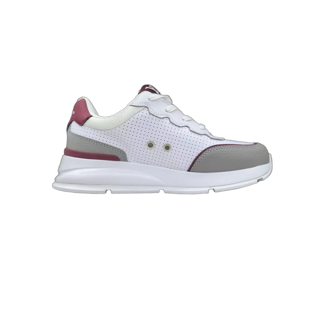 Luxury Lou Paris Classic Trainers White Grey Burgundy Shoes Sneakers by Air Jordan