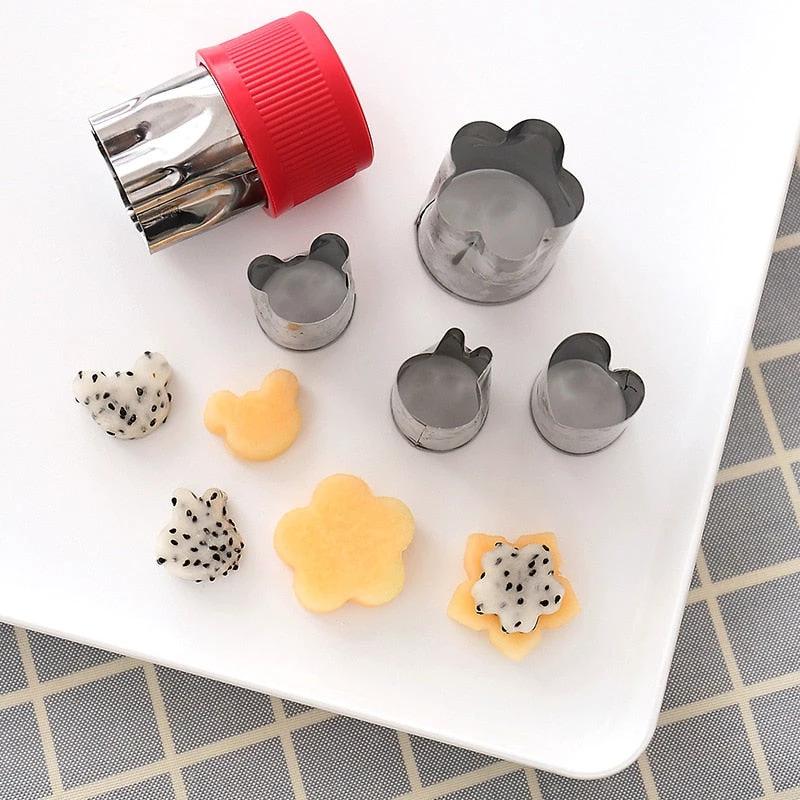 8pcs set Flower Star Shape Vegetable Fruit Cutter Mold Slicer by Bowlift