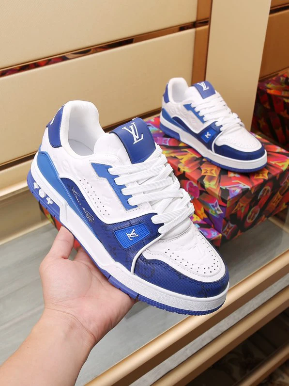 Luxury Trainer Sneakers Shoes #54 Signature Blue and White by Air Jordan