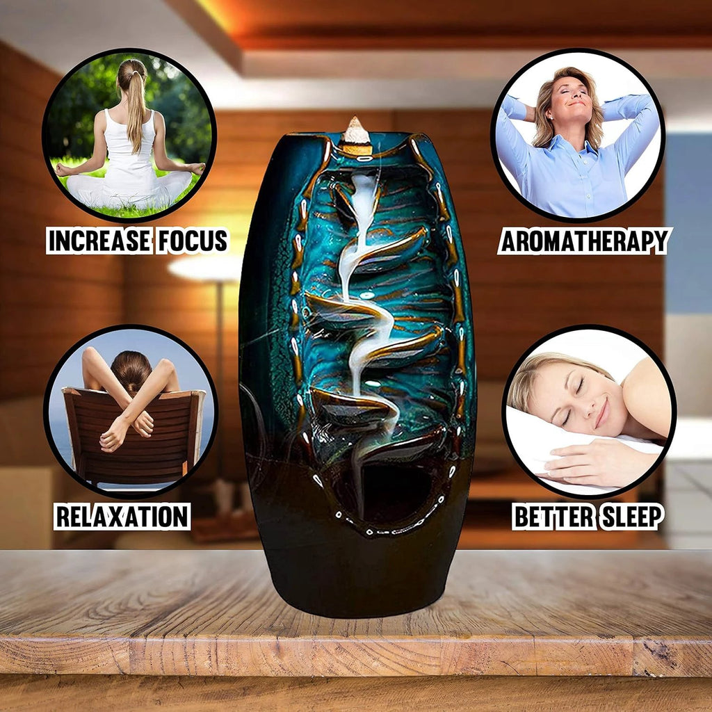 Mountain Incense Holder + FREE 7 Authentic Cones of Natural Fragrances Bowlift by Bowlift