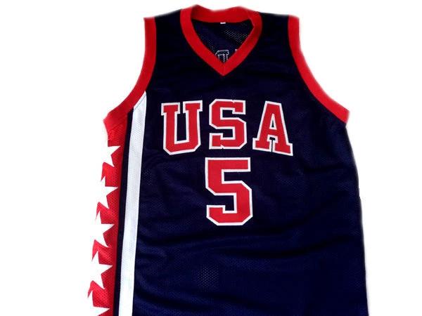 Jason Kidd Jersey #5 Team USA Basketball Navy Blue by My store basketball