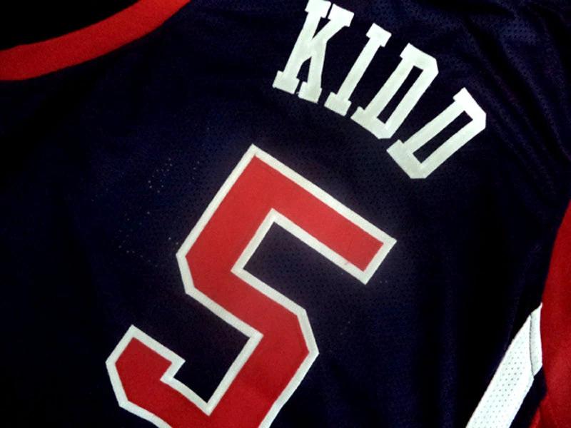Jason Kidd Jersey #5 Team USA Basketball Navy Blue by My store basketball