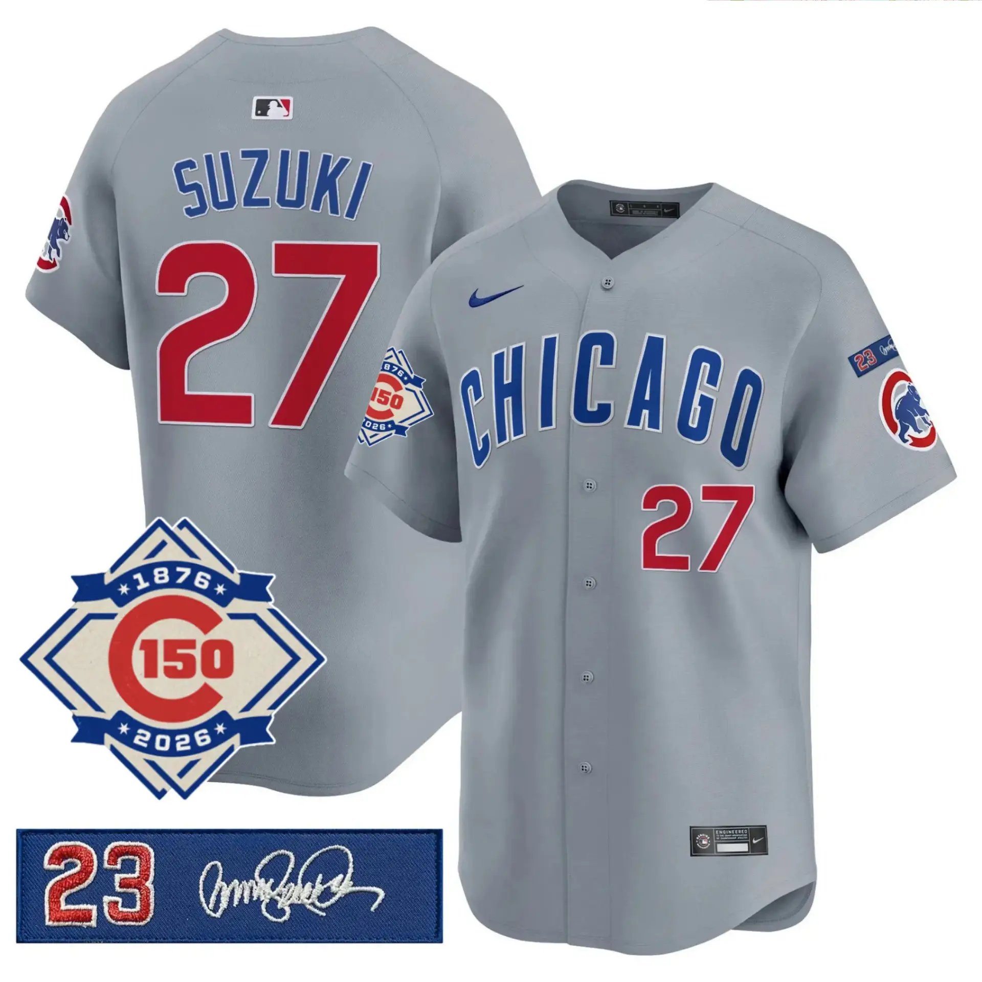 CHC Limited Jersey - 150th Anniversary & 'Ryno' Tribute Patch - All Stitched by Chicago Cubs