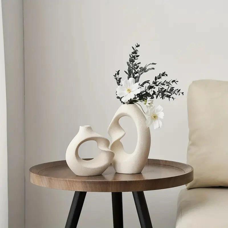 Modern Asymmetrical Sculptural Vase Set Bowlift by Bowlift