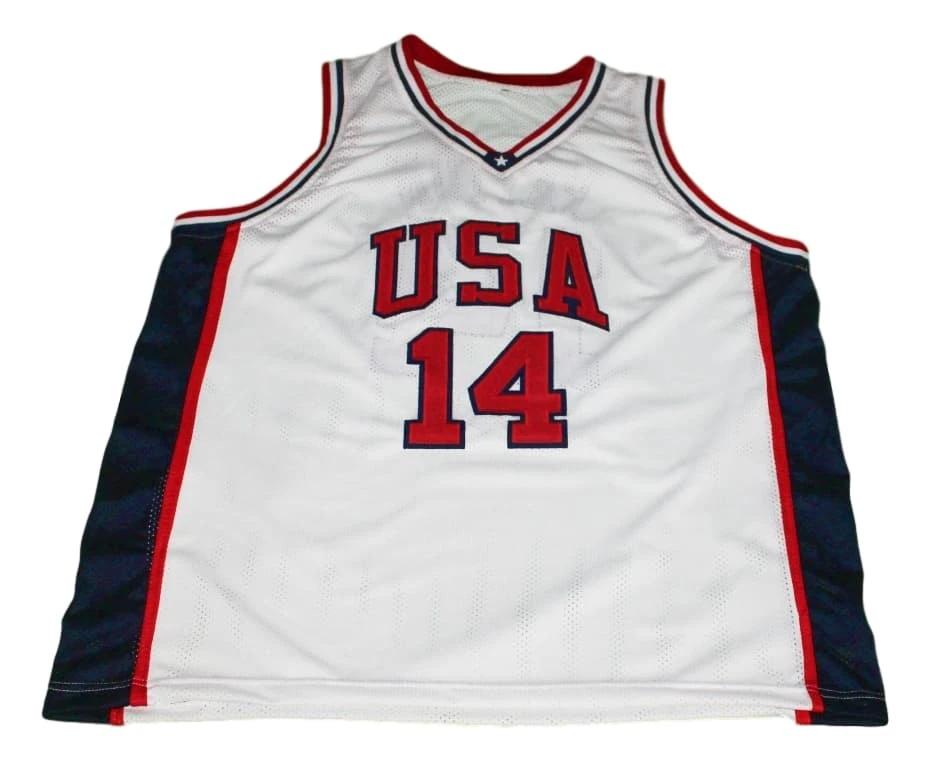 Gary Payton Jersey #14 Team USA Basketball White by My store basketball