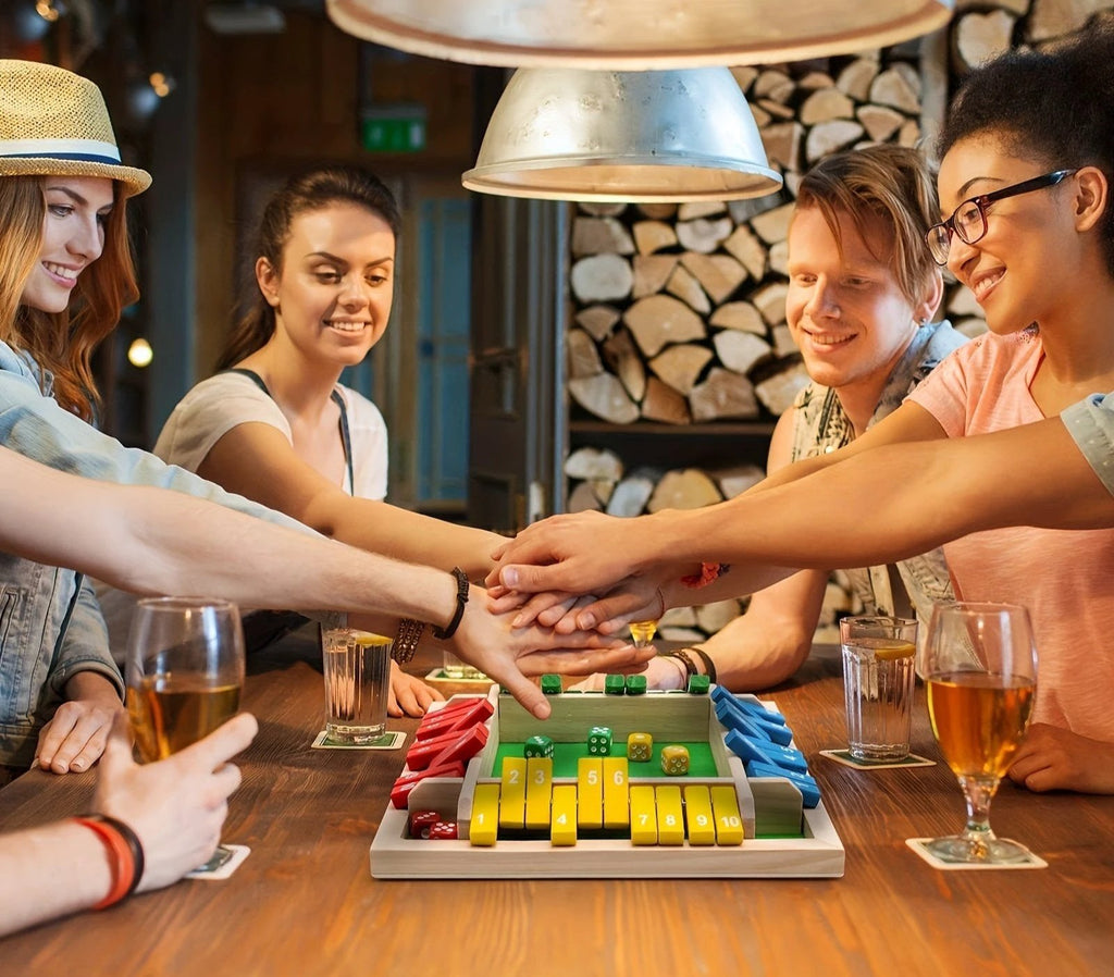 Shut The Box game, wooden board dice games Bowlift by Bowlift