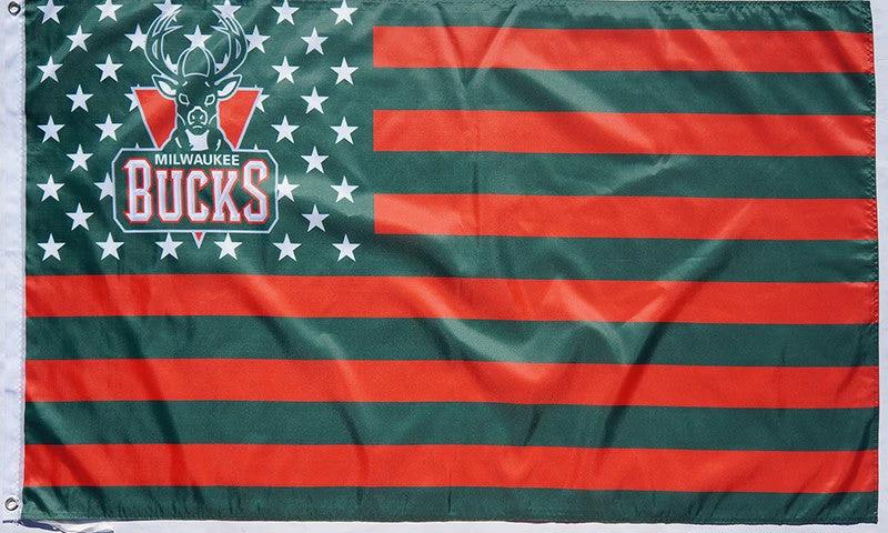 Milwaukee Bucks Flag-3x5FT Banner-100% polyester by flagsshop