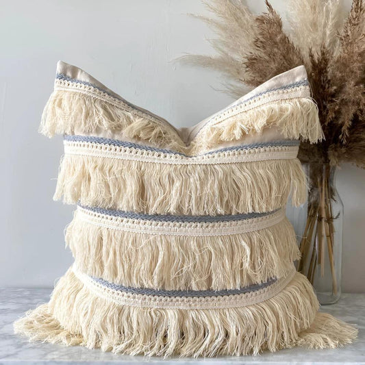 Bohemian Fringe Tassel Cushion Covers by Casa & Beyond