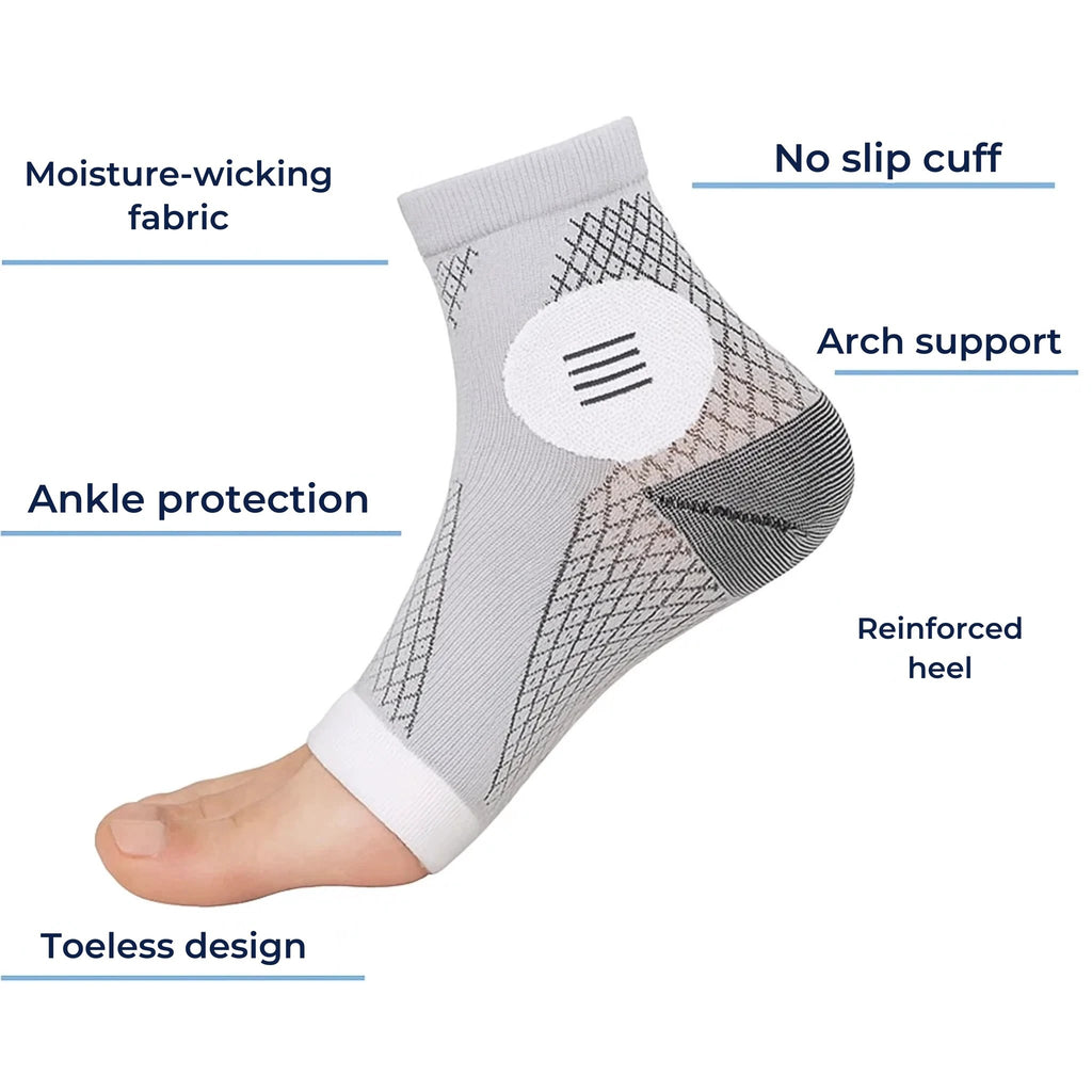 Neurowear | Neuropathy Compression Socks – Graduated 20–31 mmHg – Breathable Toeless Design – All‑Day Relief for Swollen Feet Bowlift by Bowlift