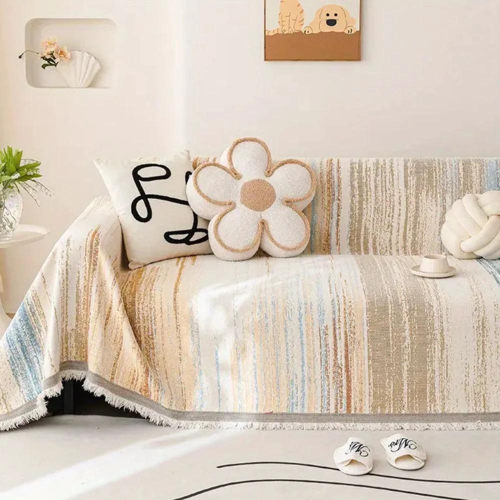 Serene Stripes Sofa Cover by Casa & Beyond