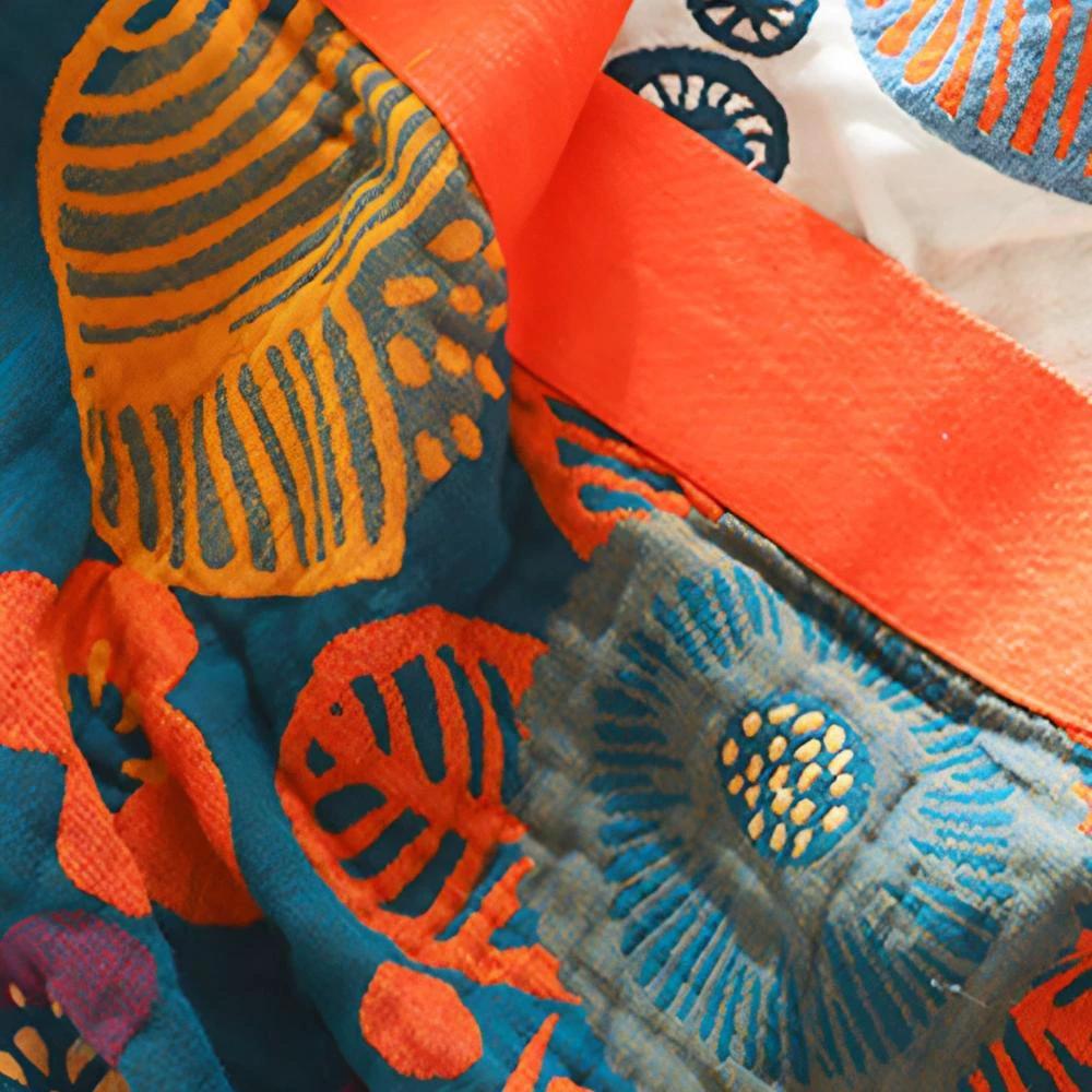 Boho Cartoon Flower Blanket by Casa & Beyond