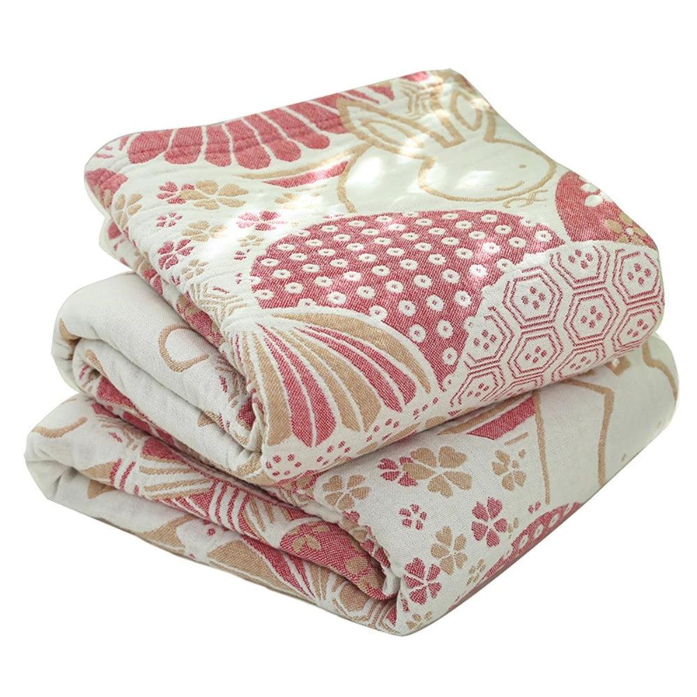 Joyful Haven Four-Layer Cotton Blanket by Casa & Beyond