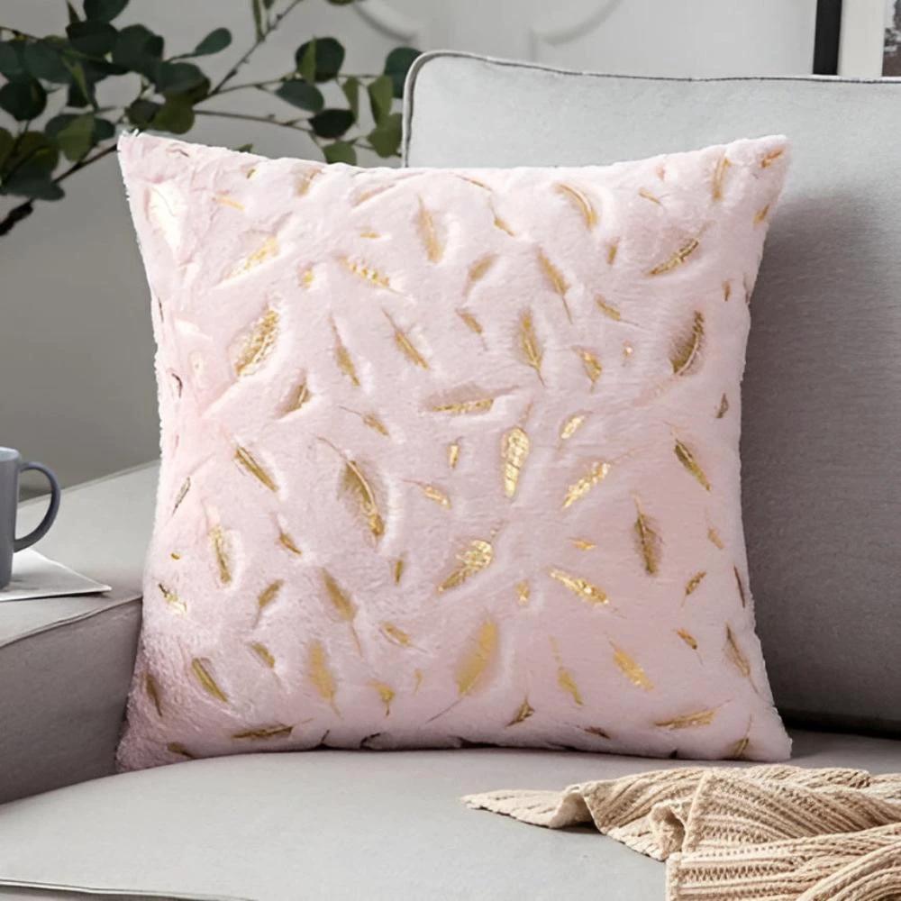 Golden Leaf Velvet Cushion Covers by Casa & Beyond
