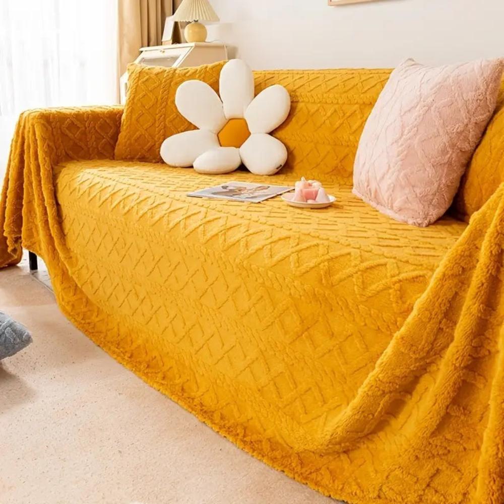 Snuggle Sherpa Sofa Cover by Casa & Beyond