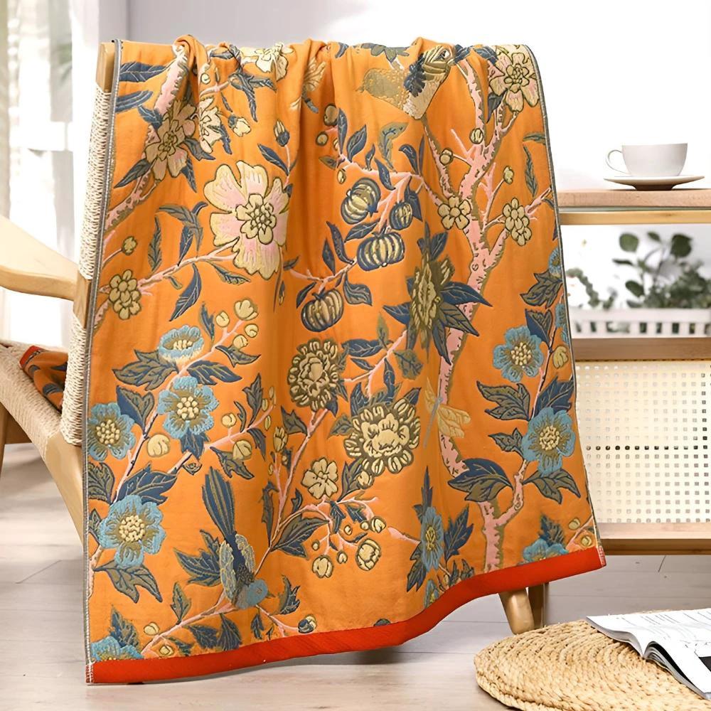 Hibiscus Reversible Bath Towel by Casa & Beyond