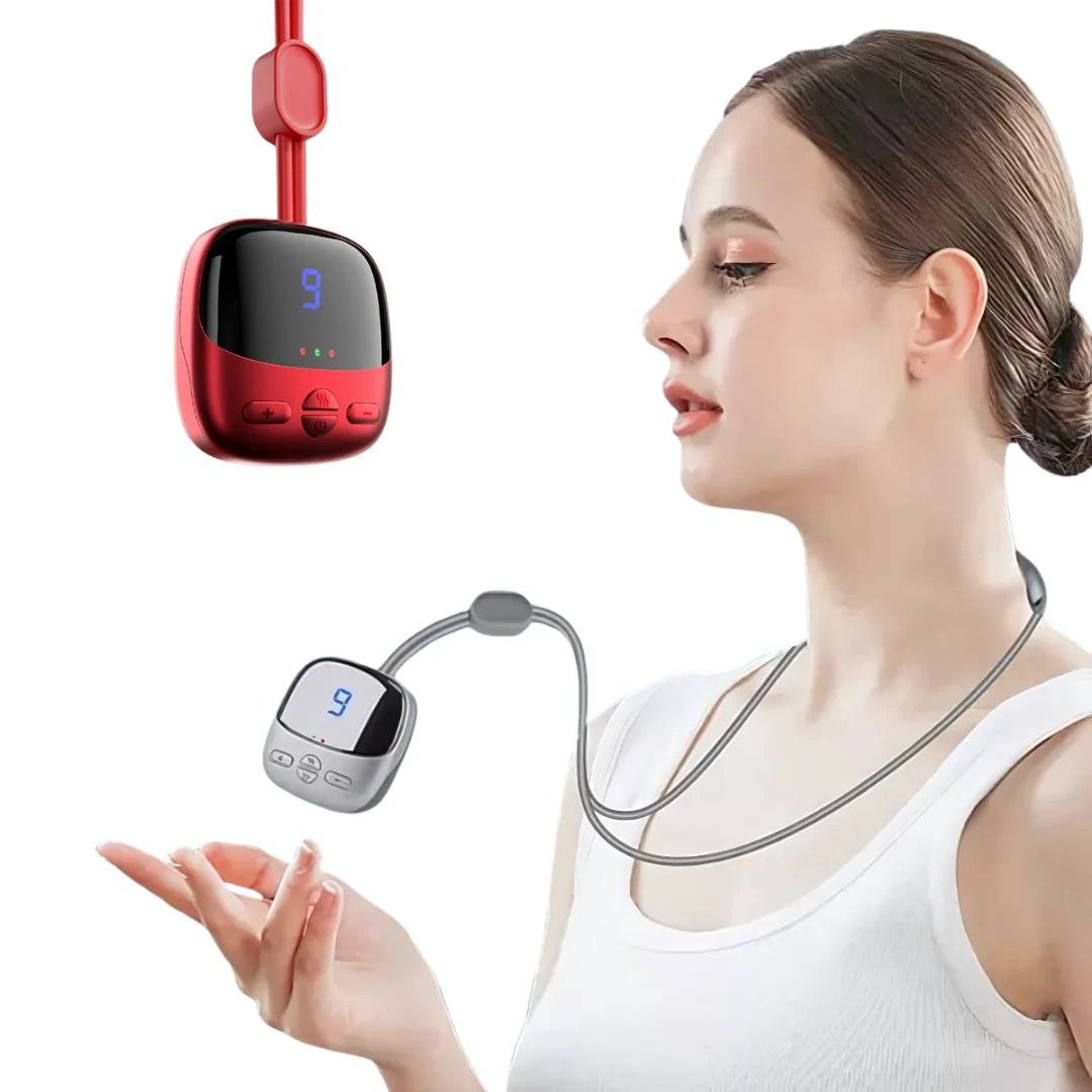 NeckEasePro Portable EMS Cervical Spine Massager | Pain Relief for Neck and Shoulder Tension - Muscle Relaxation Bowlift by Bowlift