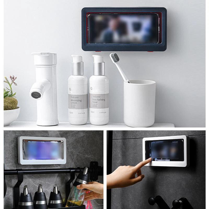 Waterproof phone holder for the bathroom by Bowlift