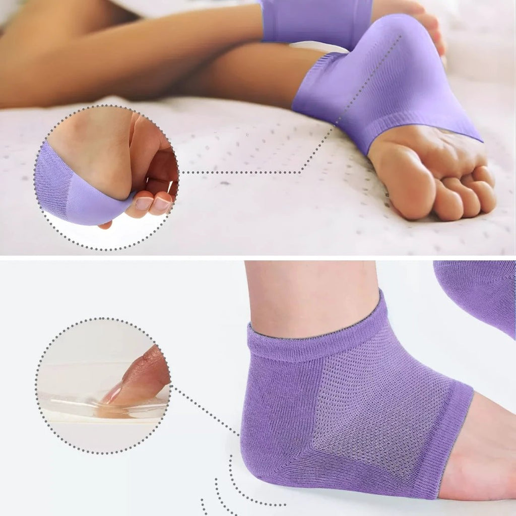 Moisturising Gel Lining – Cushioned Open-Toe – Softens Cracked Heels Overnight – For Foot Relief Comfort Bowlift by Bowlift