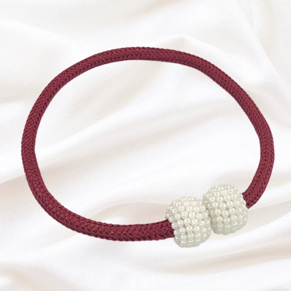 Magnetic Pearl Curtain Tie Back | 2pcs Set by Casa & Beyond