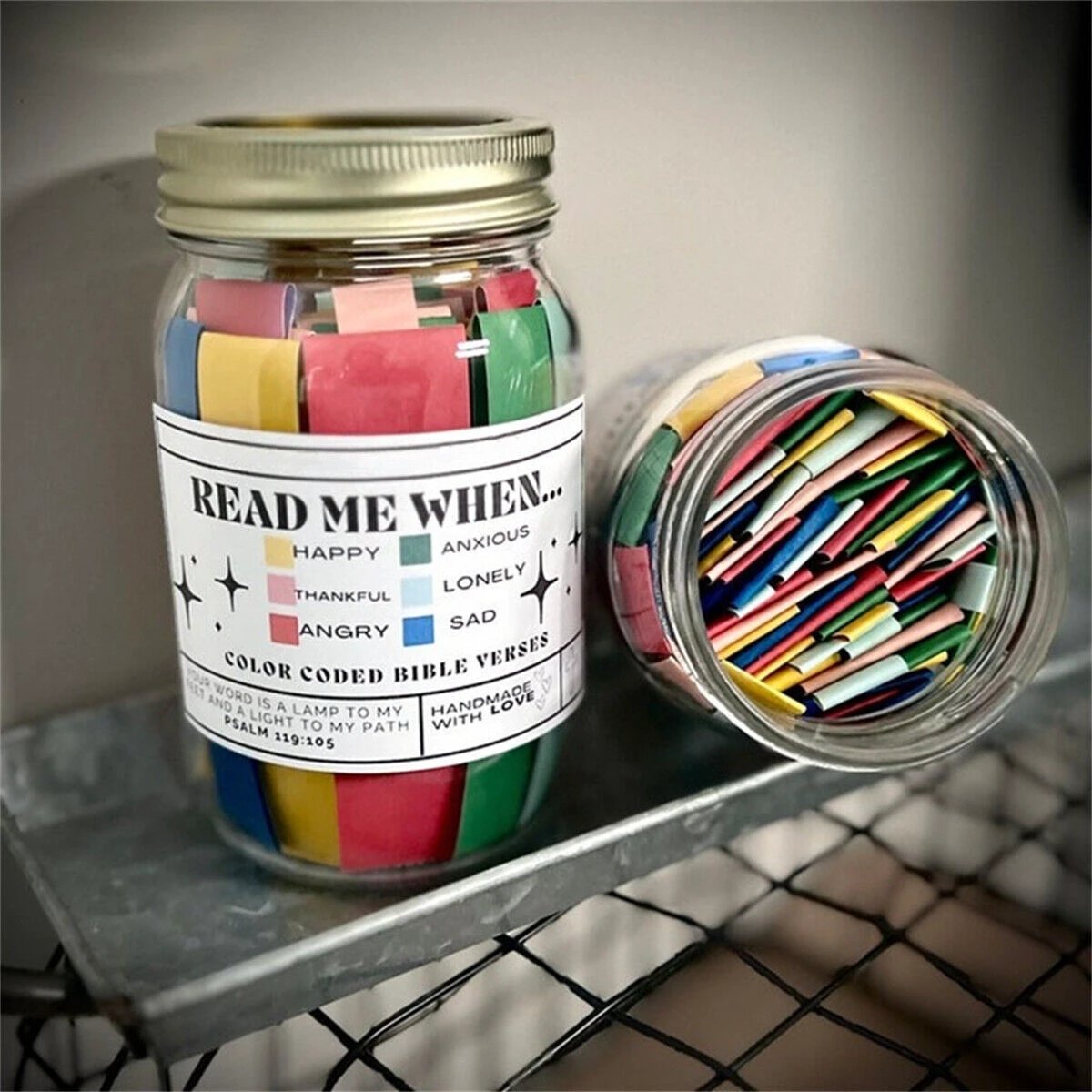Hope Jar - Filled with Bible Verses for Emotional Strength and Spiritual Connection Bowlift by Bowlift