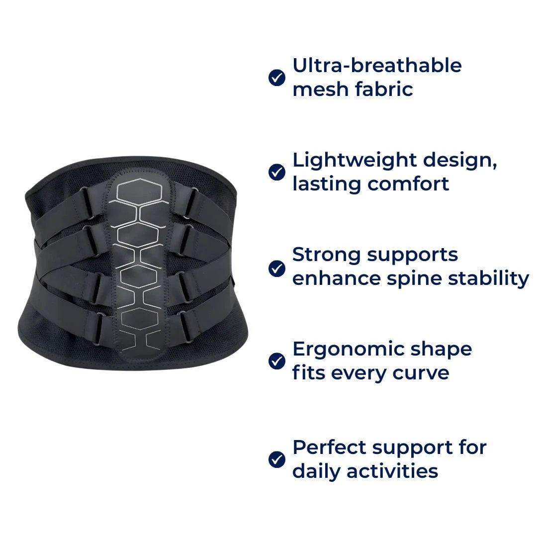 Ultra-Breathable Lumbar Support Belt – Lightweight Stabilising Wrap for Pain Relief & Posture Support Bowlift by Bowlift