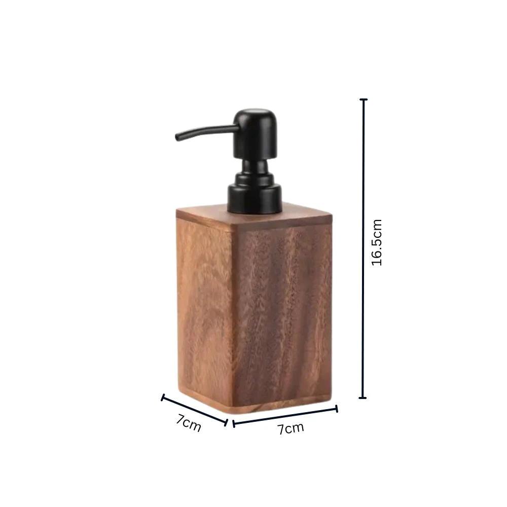 Walnut Aura Lotion & Soap Dispenser by Casa & Beyond