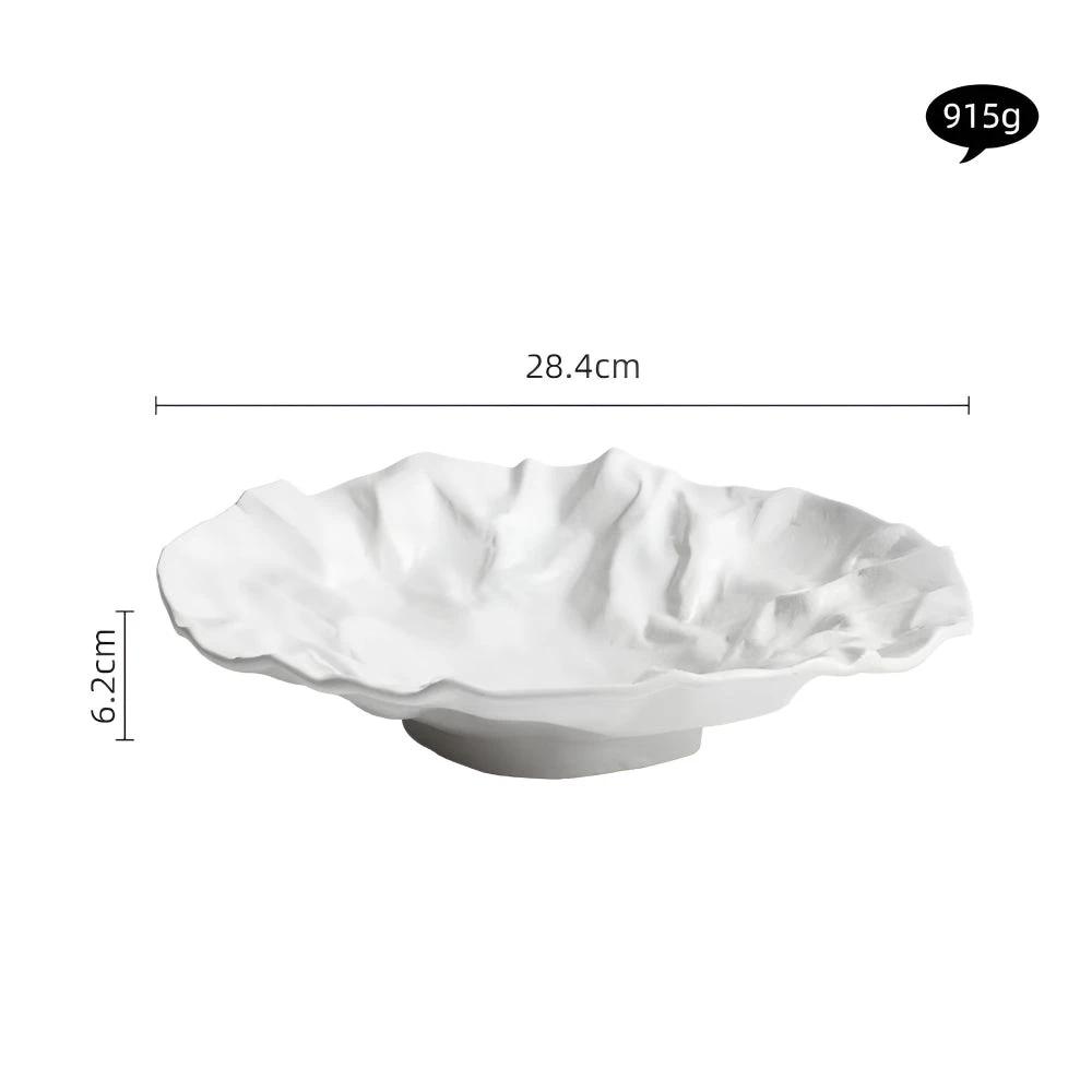 Artisan Wrinkled Paper Ceramic Plate by Casa & Beyond