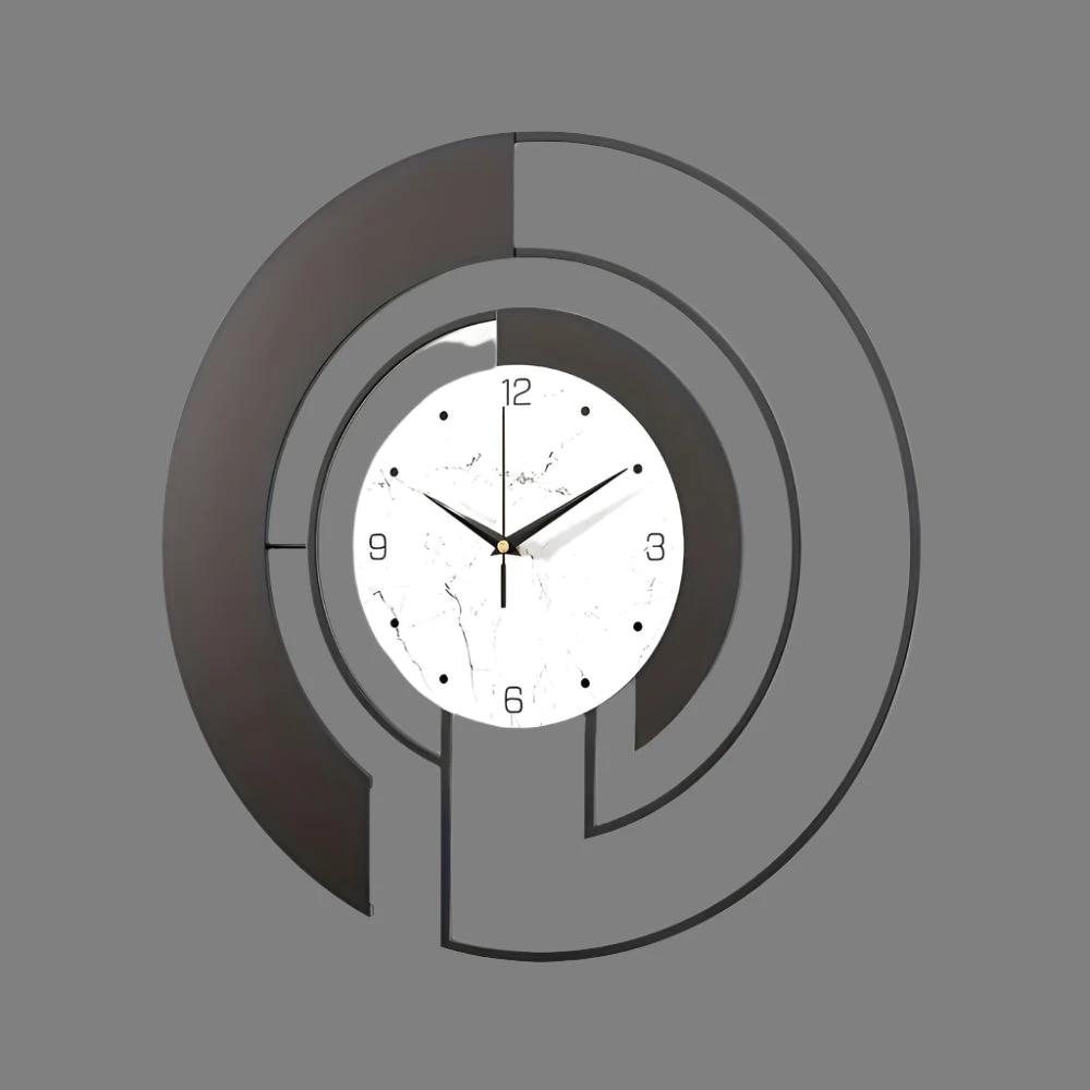 Quiet geometric wall clock with peaceful run for tranquil spaces Bowlift by Bowlift