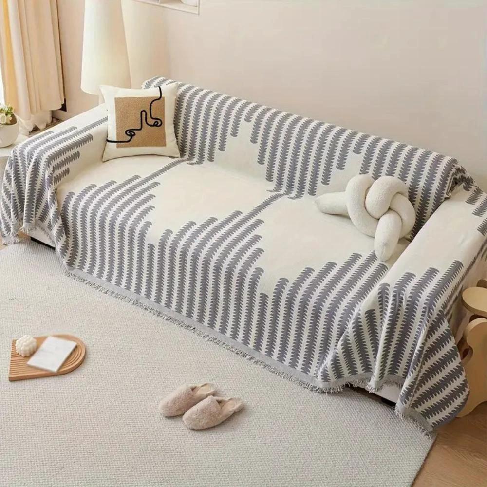 Modern Monochrome Fern Sofa Cover by Casa & Beyond