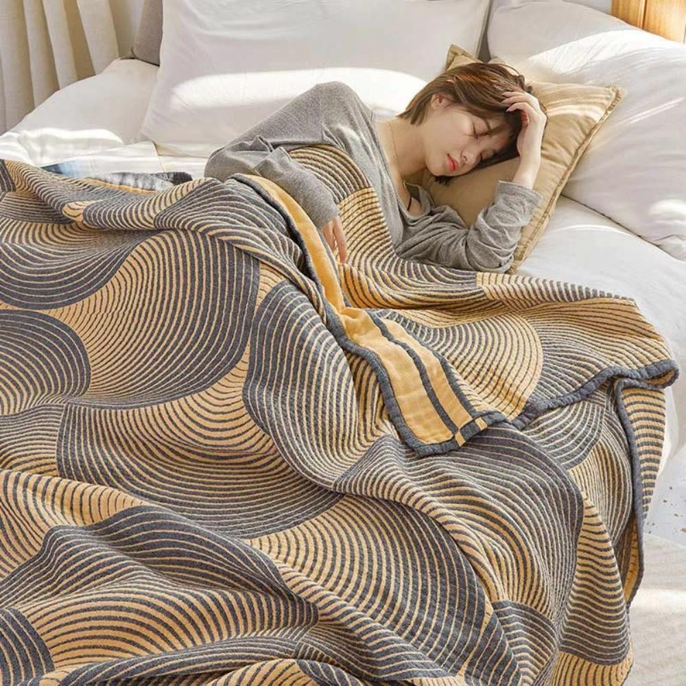 Muslin Reversible Cotton Blanket by Casa & Beyond