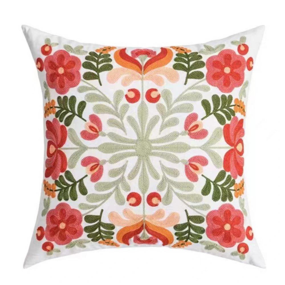 Ethereal Embroidery Floral Cushion Cover by Casa & Beyond