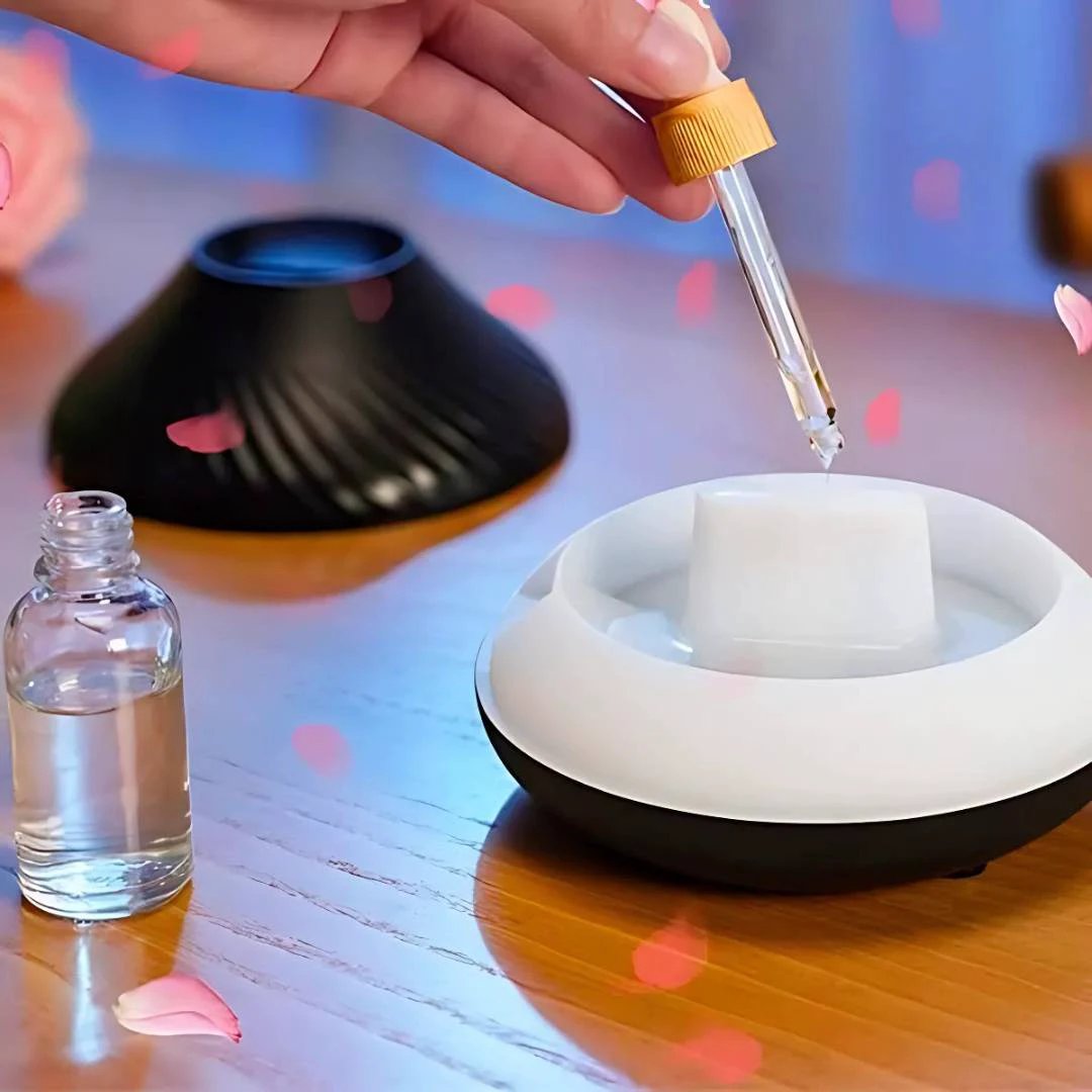 FlameGlow Air Humidifier Aromatherapy Diffuser | Adds Moisture - Relieves Dry Air - Helps to Relax - Quiet Diffuser for Home or Office Bowlift by Bowlift