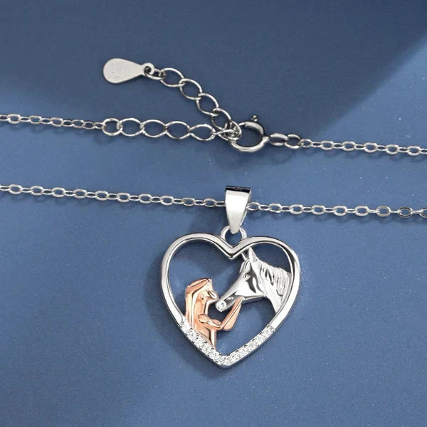Girl and Horse Necklace Chain by BowLift