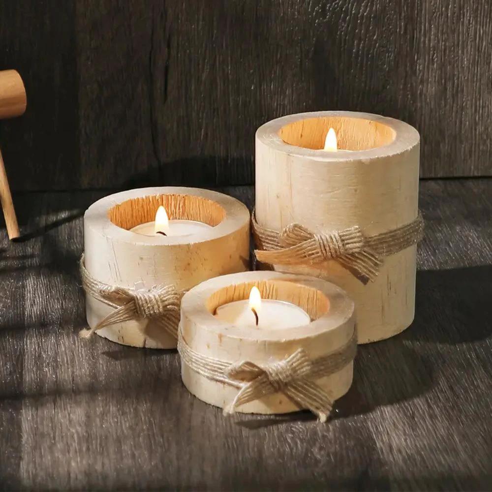 Bamboo Essence Candle Holders | 3 sets by Casa & Beyond