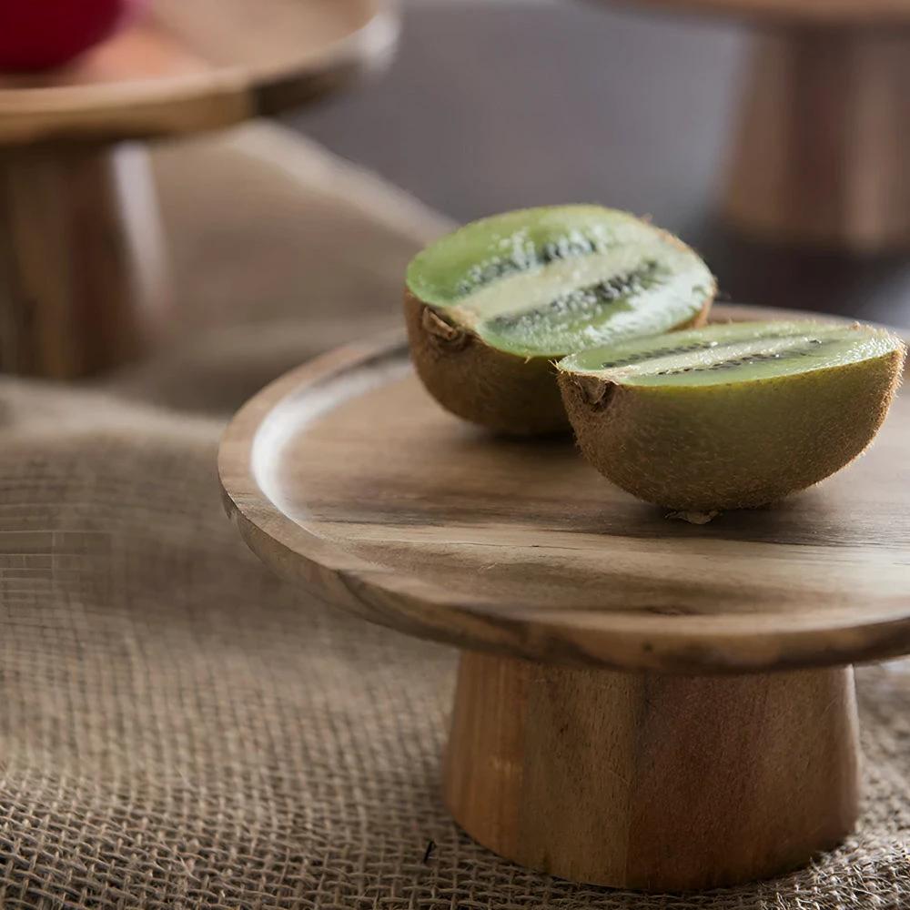 High Stand Wooden Cake Plate by Casa & Beyond
