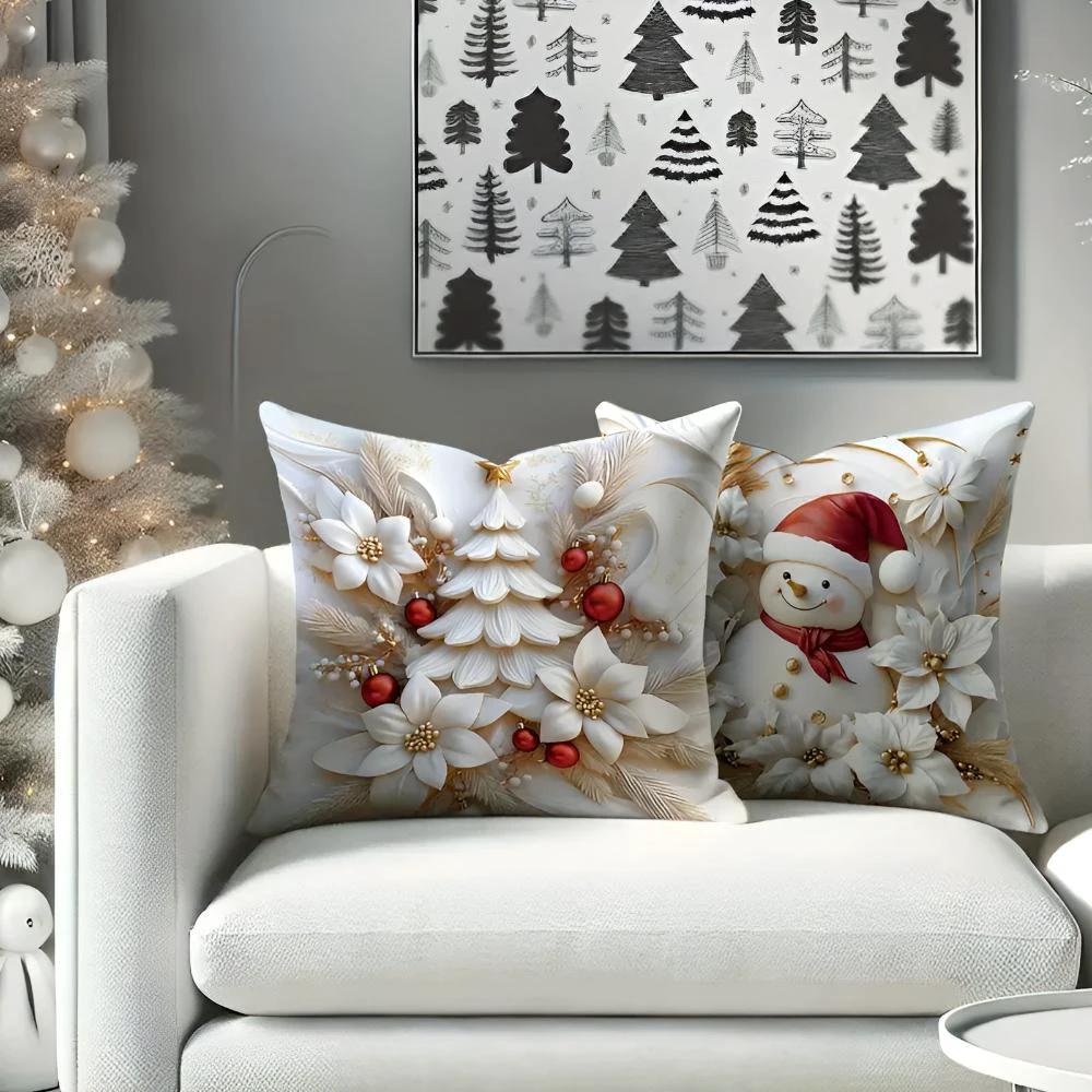 Christmas Charm Velvet Cushion Covers | Set of 4 by Casa & Beyond