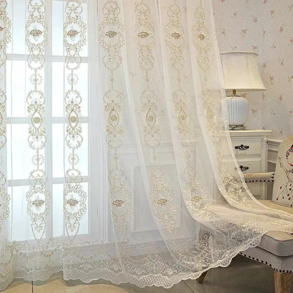Elyvia Embroidered Classic Sheer Lace Curtain by Casa & Beyond