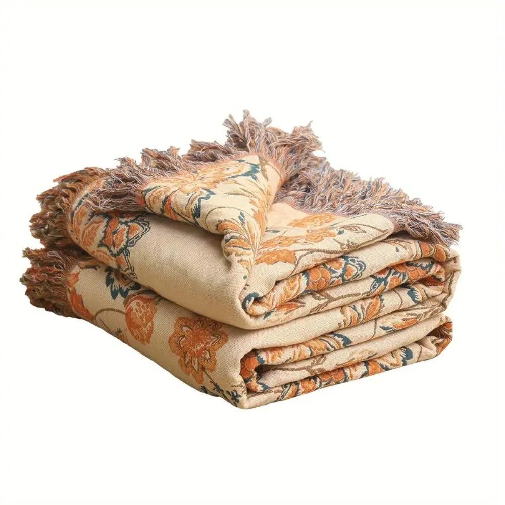 Rustic Cozy Boho Throw Blanket by Casa & Beyond