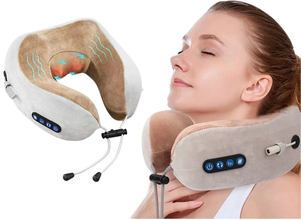 Eleviva | U-Shaped Neck Massager – Travel Pillow with Memory Foam – Elevation – Back Support – Snoring – Legs – Relaxation Bowlift by Bowlift