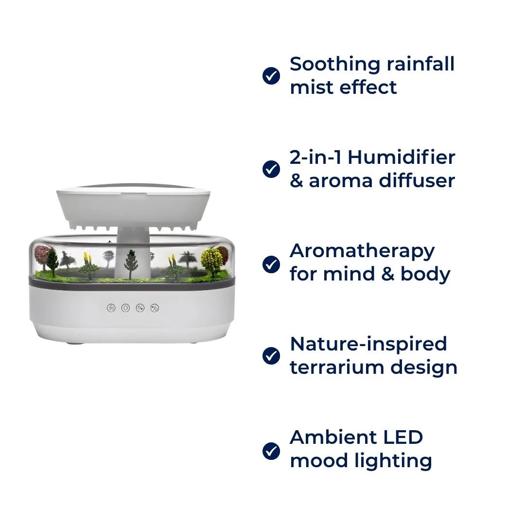 Dry-Air Relief – Quiet LED Night Light – Soothe Skin & Breathing – Calm Relaxing Sleep for Home & Bedroom Bowlift by Bowlift