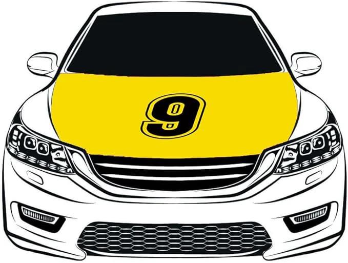 Number Car Hood Cover Flag ,Engine Flag ,3.3X5ft/6X7FT, 100% Polyester Elastic Fabrics Can be Washed Suitable for large SUV and Pickup Trucks by flagsshop