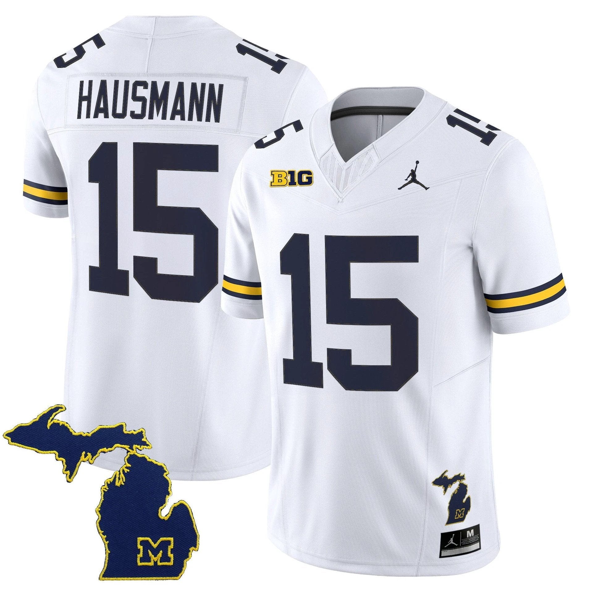 Ernest Hausmann Jersey #15 Michigan Wolverines 2025 Limited V2 Stitched White by My Store NCAA Football Jerseys